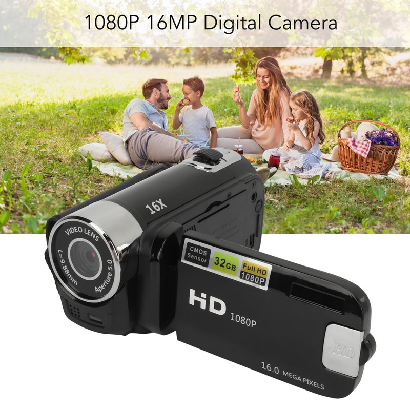 Digital Camera 1080P 16MP Compact Small Video Camera with 16x