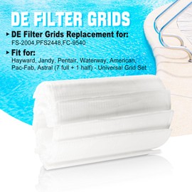 Orceed PFS2448 DE Filter Grids Compatible with Hayward, Jandy, Pentair, Waterway, American, Pac-Fab, Astral (7 Full + 1 Half) - Universal Grid Set, Replace Part Number: FS-2004, PFS2448, FC-9540