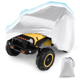 Costzon Kids Ride on Toy Car Cover, All-Weather Universal Fit Protective Cover with Drawstring Storage Bag, Outdoor Waterproof Fabric Cover for Electric Battery Powered Children Wheels Toy Vehicles