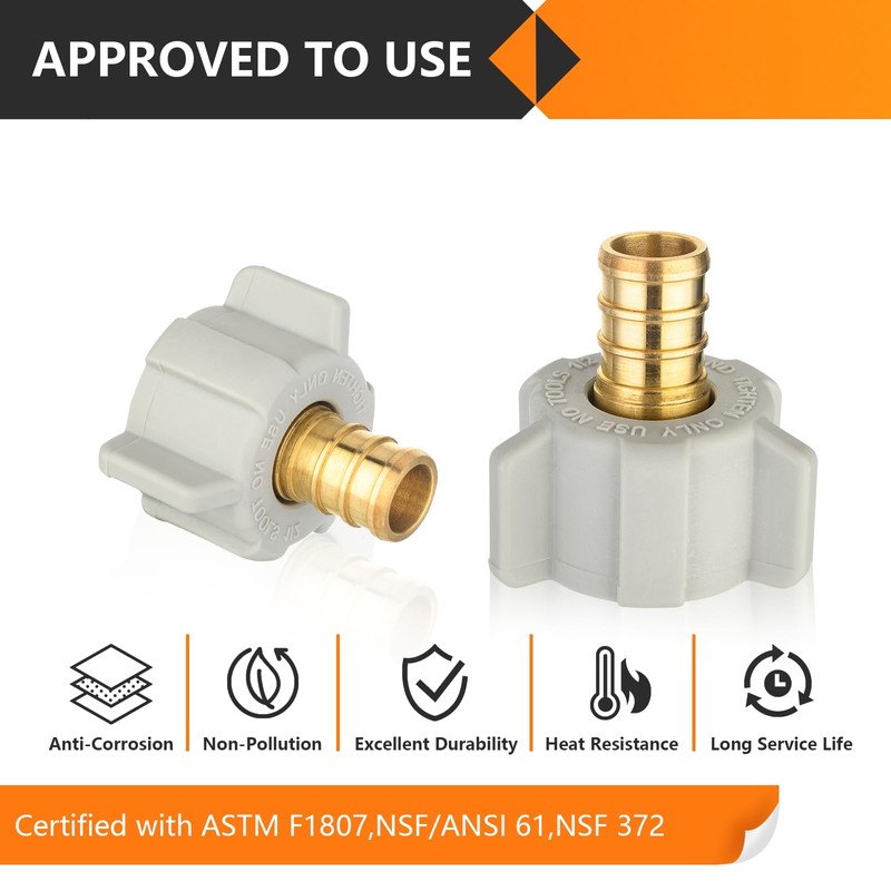 25-Pack HeSun PEX Fittings, 1/2" Pex x 1/2" Female NPT