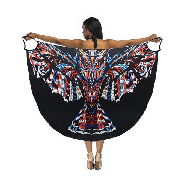 Rayson Bikini Cover Up Vintage Butterfly Print Wrap Dress Beach