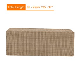 MECCANIXITY Air Conditioner Cover 35-37 Inch Knitted Elastic Cloth Dustproof for Wall-Mounted Units Split Indoor AC Covers Light Brown