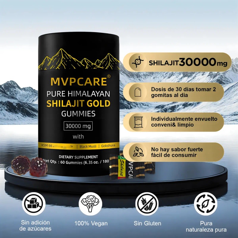 Mvpcare Dosis Mxima 30.000 Mg Shilajit Gummies Shilajit Puro Del