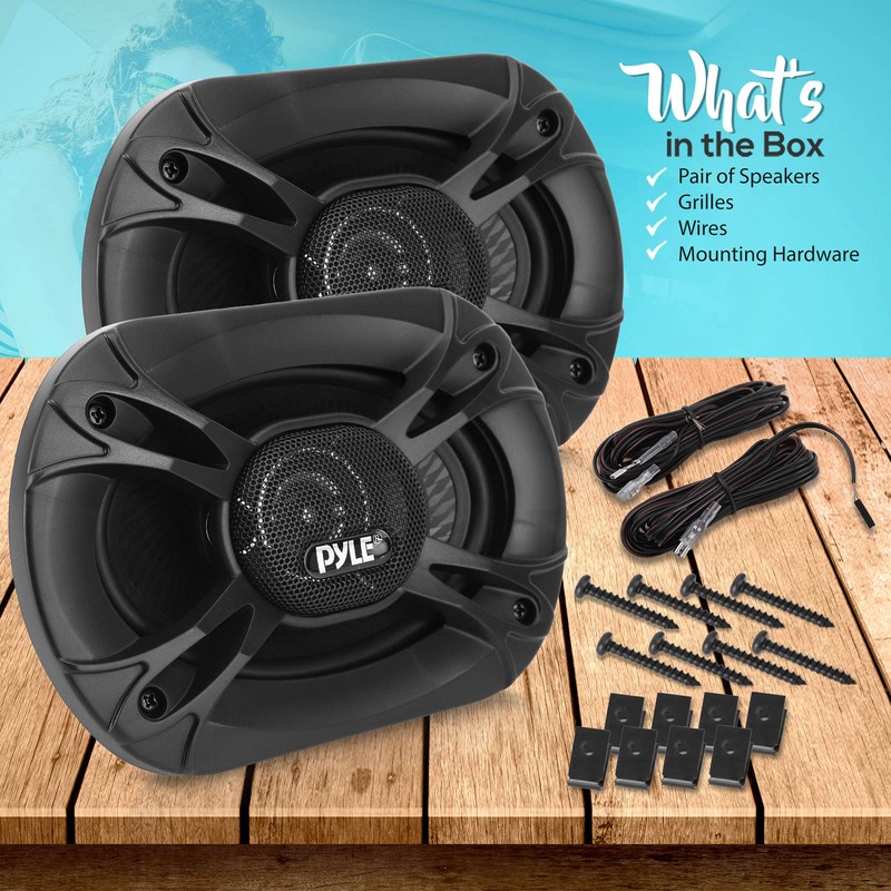 Pyle 3-Way Universal Car Stereo Speakers - 400W 6” x