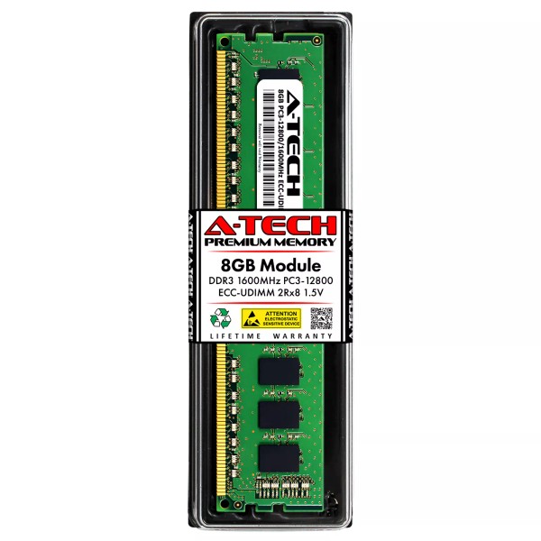 A-Tech 8GB PC3-12800E DDR3 ECC Unbuffered Memory for Intel E3