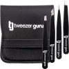 Tweezer Guru Eyebrow Tweezer (4-Piece) Professional Slant & Pointed Tweezer