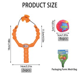 Darryy Catapult Toy, Set of 2 Catapult Game, Outdoor Games for Children, Outdoor Games, Children's Games, Toy 3-6 Years Boy, Includes 4 Balls, 2 Catapult