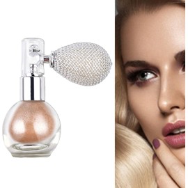 Polvo de Maquillaje Corporal Brillante, Textura Luminosa para Iluminar y Resaltar la Piel para Fiestas y Uso Diario (champán)
