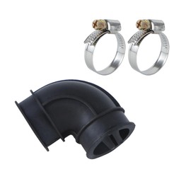 WD24X33918 Dishwasher Elbow Hose and Clamps Kit Compatible With GE Dishwashers Replace AP7219295, 28877182, 4983108(Includes Two Clamps)