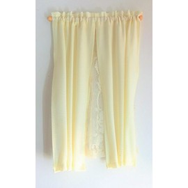 Dollhouse Miniature Champagne Ecru Lace Curtain #Bb52310