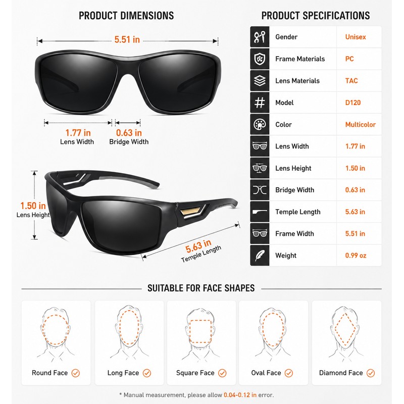 Polarized Sport Sunglasses for Outdoor Activities – UV400 Eyewear for