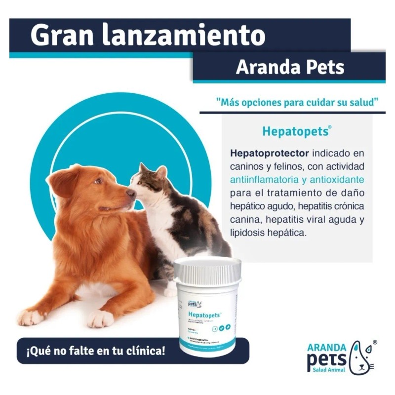 Hepatopets Aranda Pets Pack 2 Frascos D 60tabs Pa Perro