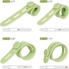 Donruby 24Pcs Silicone Cable Ties - Reusable & Washable with Locking Buckle Design