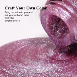 Imtiti Aurora Pink Cat Eye Gel Nail Polish, 15ml Galaxy Pink Holographic Glitter Cat Eyes Magnetic UV Soak Off Gel Nail Polish with Magnet Set