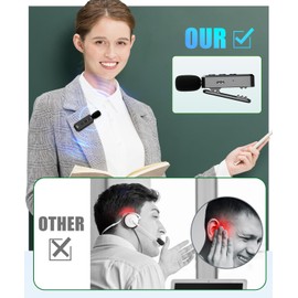 SHIDU SHIDU Voice Amplifier with Wireless Lavalier Microphone, Portable Speaker with 2.4G Wireless Microphone Rechargeable Personal PA System for Teachers Classroom Meeting Training