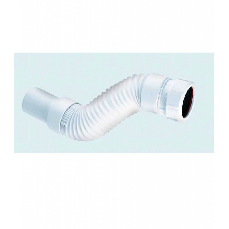 McAlpine FLEXCON5 Flexible Fitting-Universal Connection x PVC Plain Spigot, White