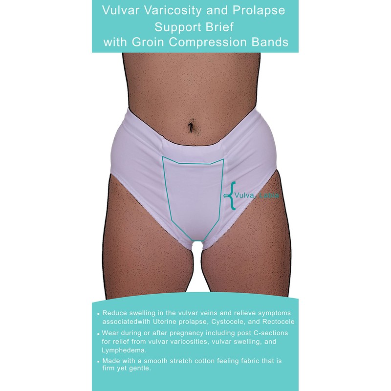 Vulvar Varicosity and Prolapse - Calzoncillos de apoyo con bandas