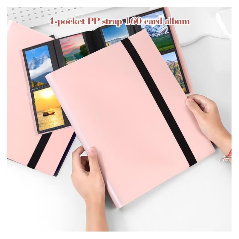 Trading Card Binder & Card Collection Folder 4-Pocket Card Album
