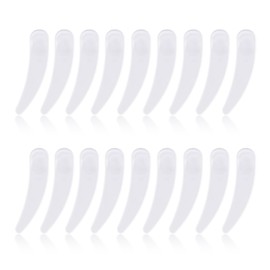 100PCS Cosmetic Spatulas, Small Makeup Spatula, Mini Plastic Makeup Scoop for Mixing and Sampling, Skin Care Facial Cream Mask Spatula (White)