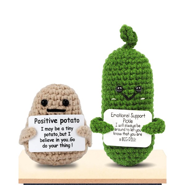 Set of 2 Positive Potato & Emotional Support Cucumber Set,