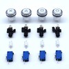 Arcity 4 Pcs/Lot 30mm Arcade LED Push Buttons Illuminated 12V