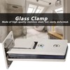 90 Degree Bathroom Door Clip Stainless Steel DoubleSided Shower Glass