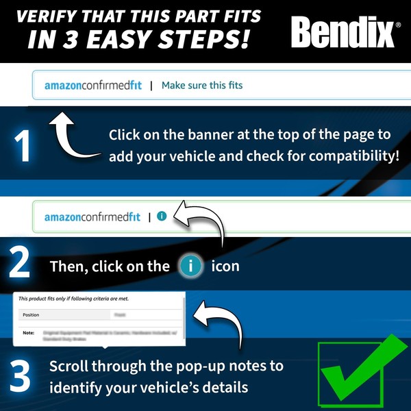 Bendix Bendix Priority1 CFM847AK1 Front Brake Pads for Benz C55