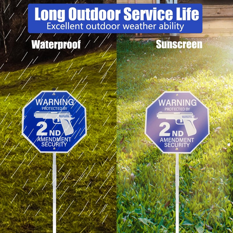 AzReference Protected by 2nd Amendment Security Sign - 10" x