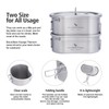 iBasingo Ti2046C Titanium Pots Cup Set Kidney Shaped Camping Canteen