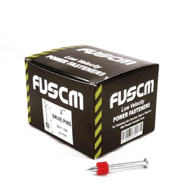FVSCM 2" Powder Actuated Fasteners,.300 Head Diameter Drive Pin with red Flute, P200, 100pcs/pack
