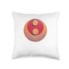 Crackled Yin Yang Symbol Throw Pillow