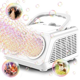 Zerhunt Bubble Machine - Auto Blaster for Backyard & Indoor Outdoor Fun, Durable Bubble Blower Maker for Kids, Birthday Party Toys:_Black