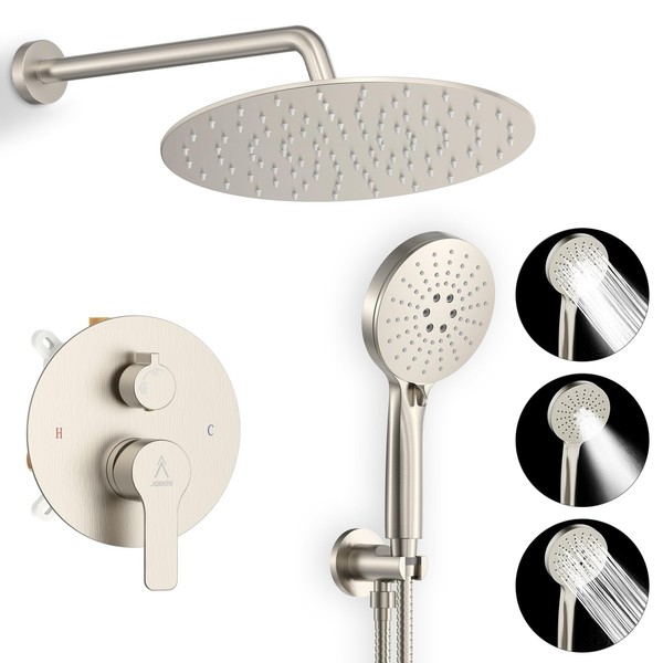 JQBQS Shower Faucet Set Brass Rough-In Valve Body Trim Kit