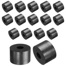 sourcing map 16 Pcs Rubber Spacers 30mm OD x 10mm ID x 20mm Height Round Anti Vibration Spacer Thick Rubber Washers