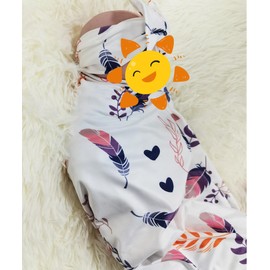 WINROLA Maternity Robe with Matching Swaddle Set, Mommy Me Set Soft Women Maternity Sleepwear Bathroom Long Sleeves Robe (US, Alpha, XX-Large, Regular, Regular, YFB09WHITE5)