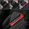NBTEPEM 6 Pcs Red Car Accessories Set, Sport Leather Steering