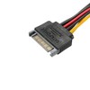 axGear SATA Power 15 pin to Dual 4-pin Molex Conncetor