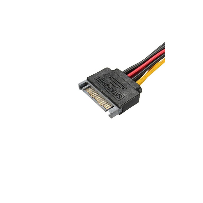 axGear SATA Power 15 pin to Dual 4-pin Molex Conncetor