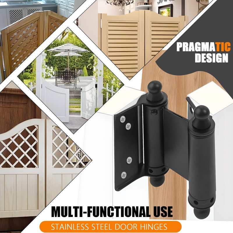 4 Pack 3’’ Double Action Hinges, Double Swing Hinges Swinging