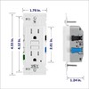 Lever Edge 15 Amp Self-Test, Tamper Resistant GFCI Outlet, EGFT1-W,