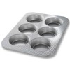 USA Pan Global Bakeware Nonstick Mini Round Cake Pans, Aluminized