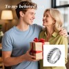 Gifts for Son Fidget Ring Anillos Para Hombre Mens Spinning
