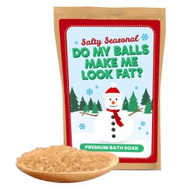 Snowman Balls Big Bath Soak Premium Sea Salt Mens Christmas Gag Gift for Adults Funny Stocking Stuffers for Boyfriend Husband Snowmen Lovers