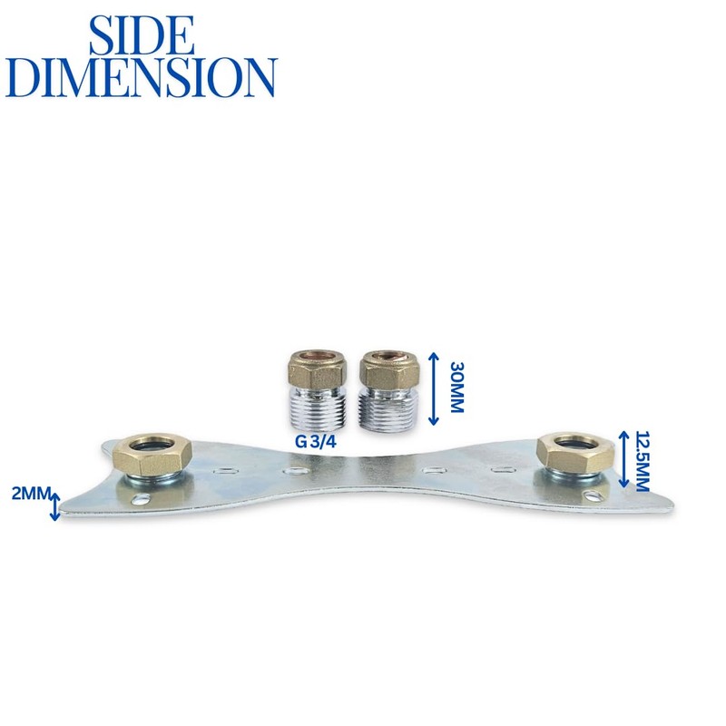 Wärmer System Shower Fixing Plate Kit for Shower Bar Mixer