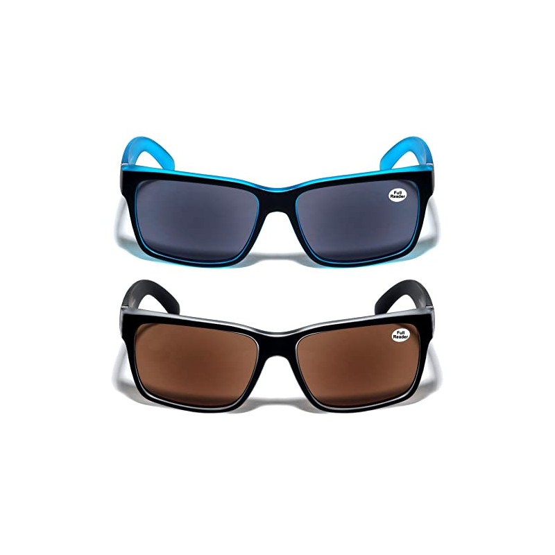 V.W.E. 2 Pairs Men Large Sunglasses Reader - Tinted Reading