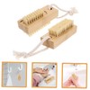 IWOWHERO 2pcs Bamboo Sisal Nail Brush for Fingernails/toe Nails Cleaning