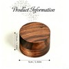 molchagar Walnut Wood Ring Box, Double Slot Magnetic Proposal Holder