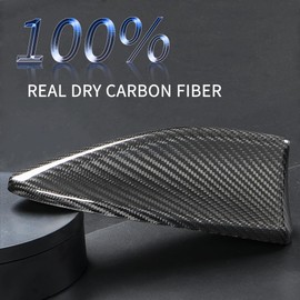 JSWAN Carbon Fiber Car Roof Shark Fin Antenna Base Cover Trim for 11th Gen Civic Hatchback Type r FL5 Typer Roof Aerial Radio Signal Base Exterior Accessories (Bright Black)