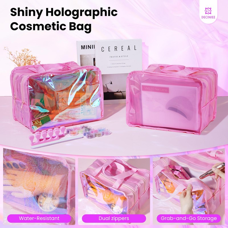 Nail Kit for Beginners with Everything in a Pink Gift
