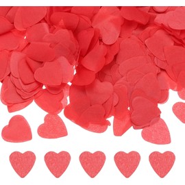 Heart Shaped Paper Confetti Wedding Anniversary Valentines Table Scatters Decoration for Love Wedding Biodegradable Birthday Table Confetti Decor Party Decorations Supplies Red